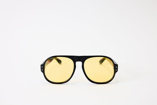 NEW YORK EYERISH, Belfasts, Black frame with Yellow lenses