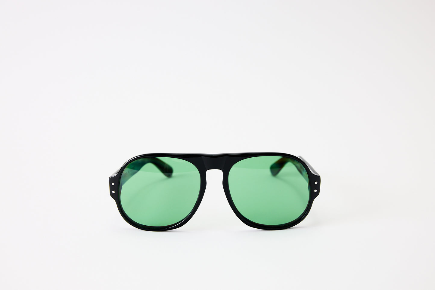 NEW YORK EYERISH, Belfasts, Black frame with Green lenses