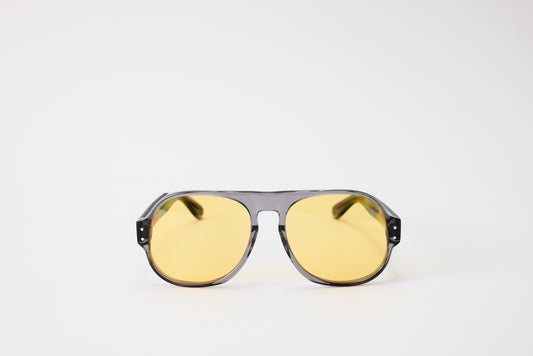 NEW YORK EYERISH, Belfasts, Grey Frames with Yellow Lenses