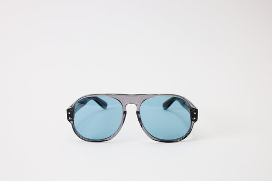 NEW YORK EYERISH, Belfasts, Grey Frames with Blue Lenses