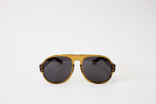 NEW YORK EYERISH, Belfasts, Caramel Frames with Grey Lenses
