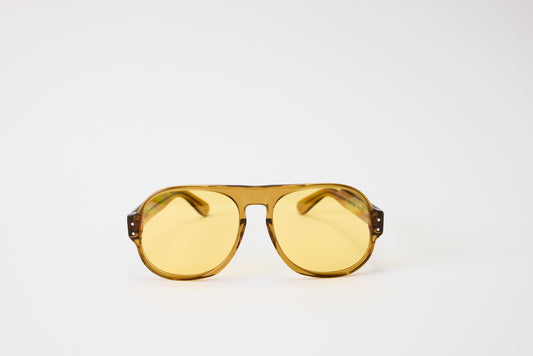 NEW YORK EYERISH, Belfasts, Caramel Frames with Yellow Lenses