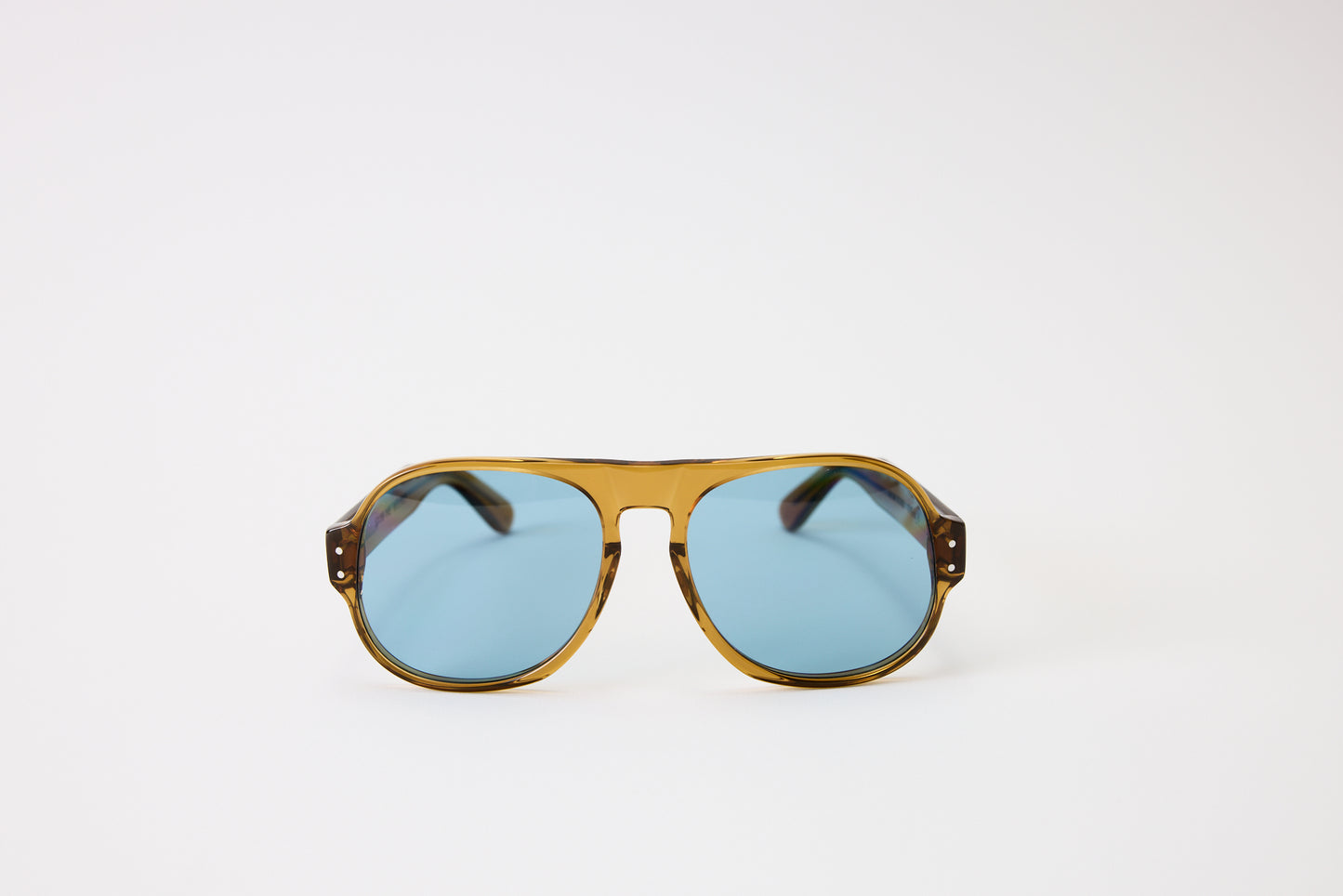 NEW YORK EYERISH, Belfasts, Caramel Frames with Blue Lenses