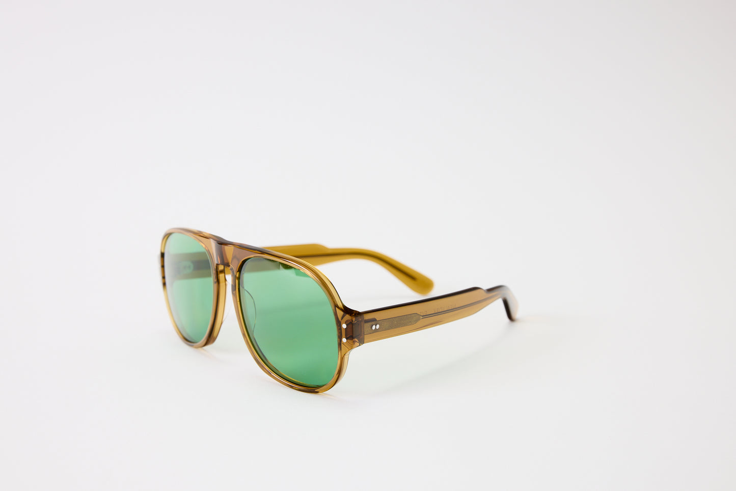 NEW YORK EYERISH, Belfasts, Caramel Frames with Green Lenses