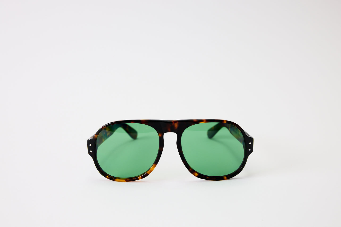 NEW YORK EYERISH, Belfasts, Dark Tortoise with Green Lenses