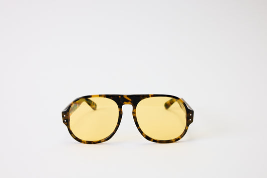NEW YORK EYERISH, Belfasts, Light Tortoise with Yellow Lenses