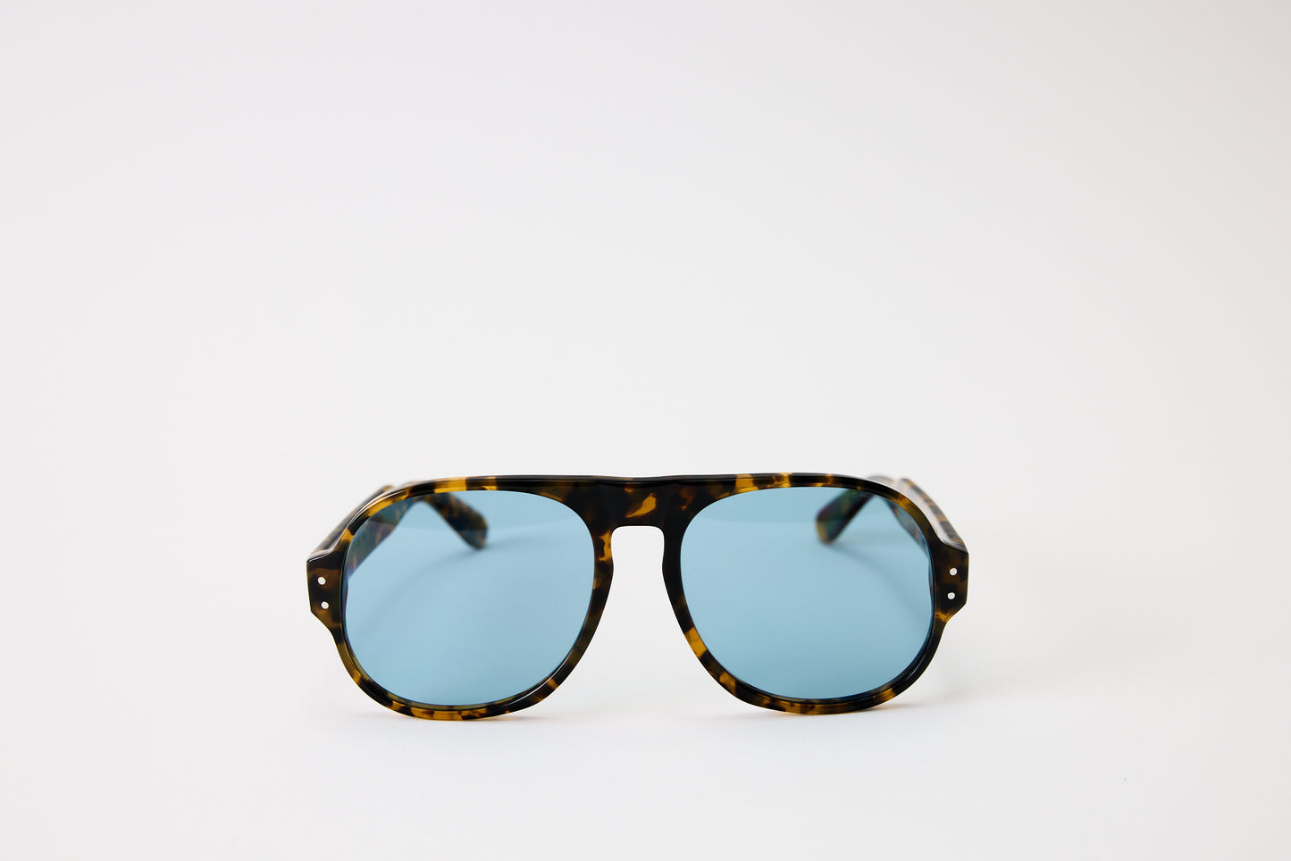 NEW YORK EYERISH, Belfasts, Light Tortoise with Blue Lenses