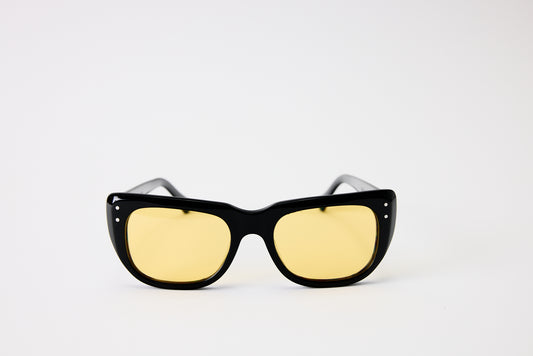 NEW YORK EYERISH, Bundorans. Black with Yellow Lenses.