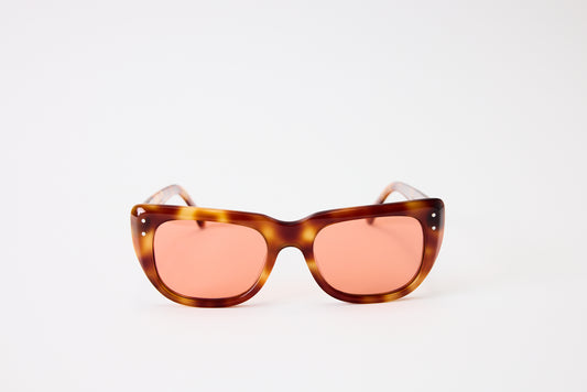 NEW YORK EYERISH, Bundorans. Blond Red Tortoise with Pink Lenses