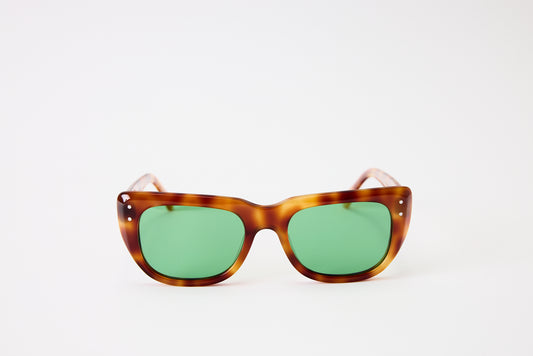 NEW YORK EYERISH, Bundorans. Blond Red Tortoise with Green Lenses