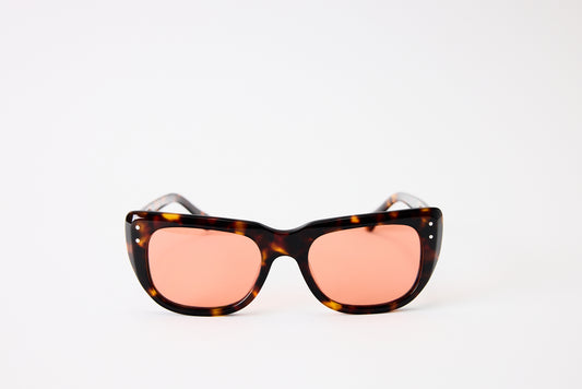 NEW YORK EYERISH, Bundorans. Dark Tortoise with Pink Lenses