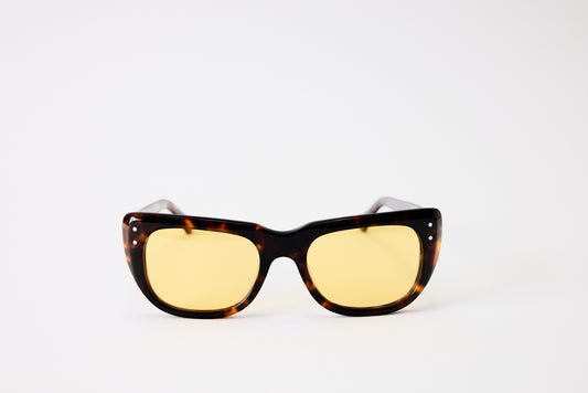 NEW YORK EYERISH, Bundorans. Dark Tortoise with Yellow Lenses