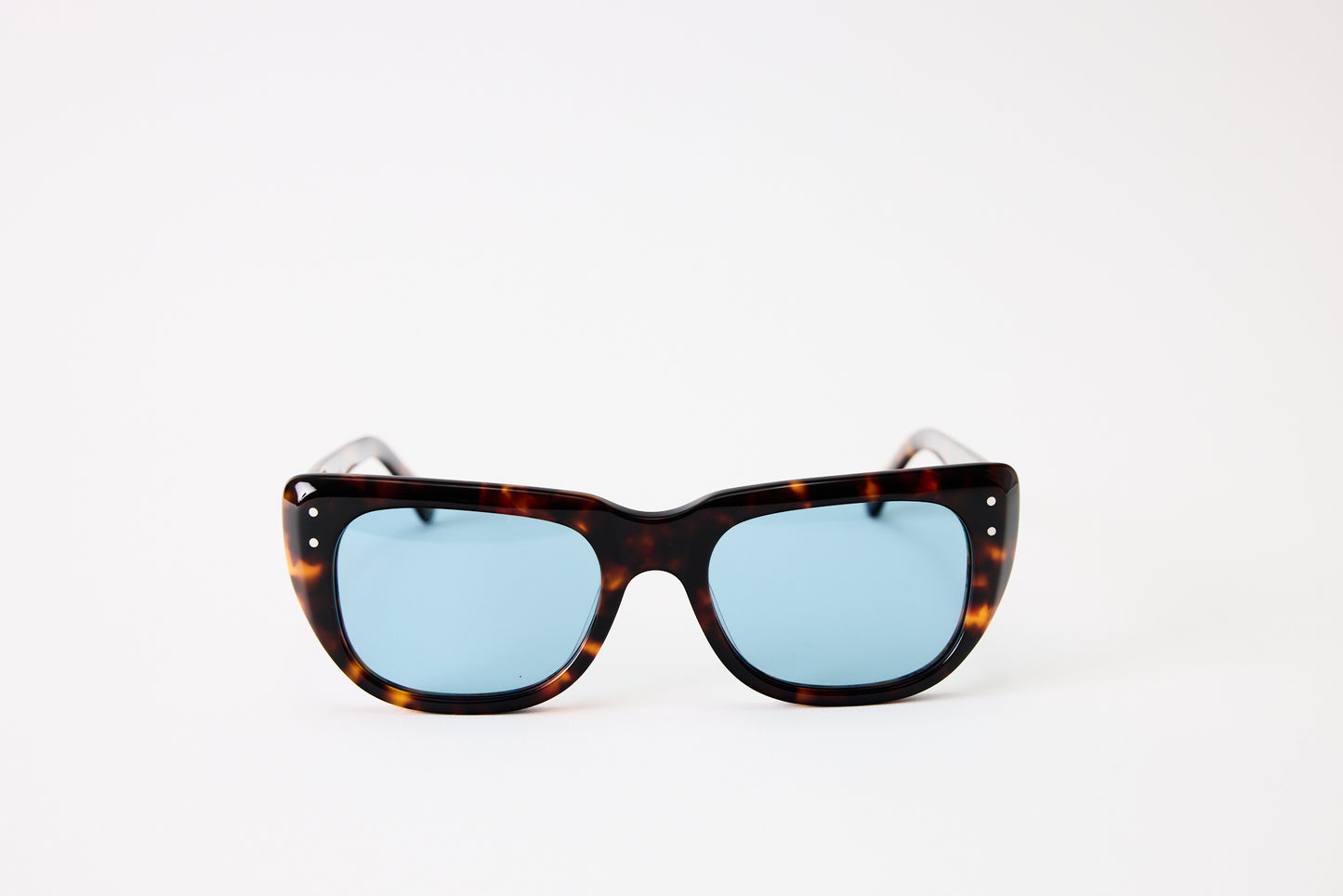 NEW YORK EYERISH, Bundorans. Dark Tortoise with Blue Lenses