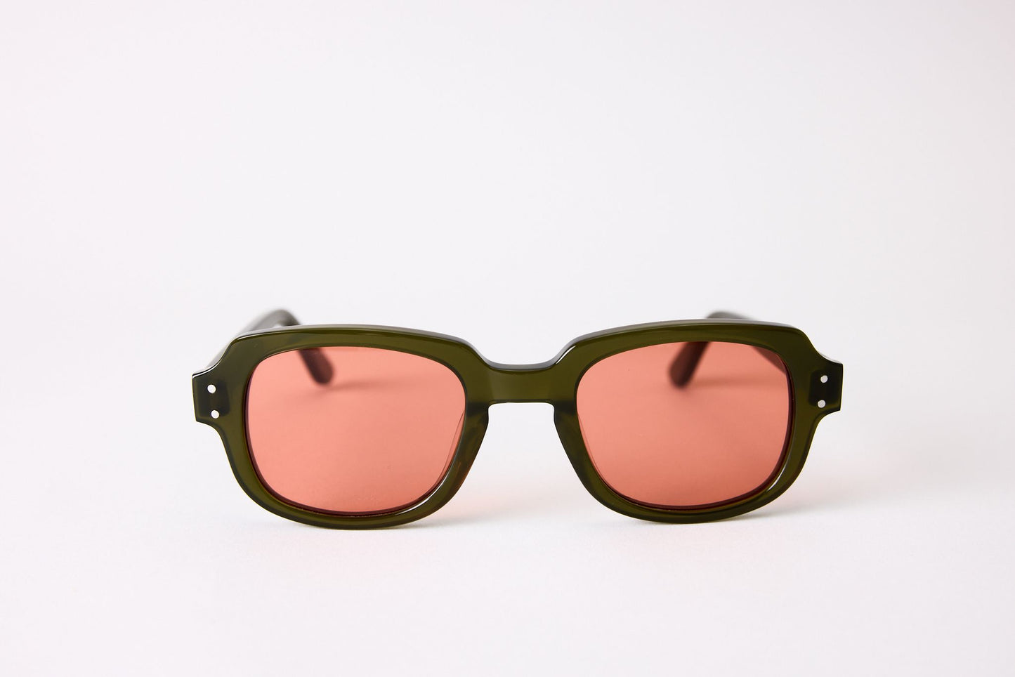 Small - NEW YORK EYERISH, "The Downings." Green Frame with Red Lenses
