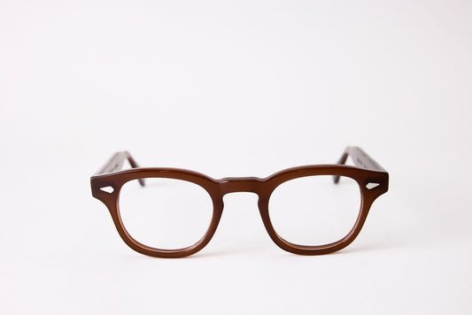 Small - NEW YORK EYERISH, Causeway. Rx Prescription Lenses with Brown Frames