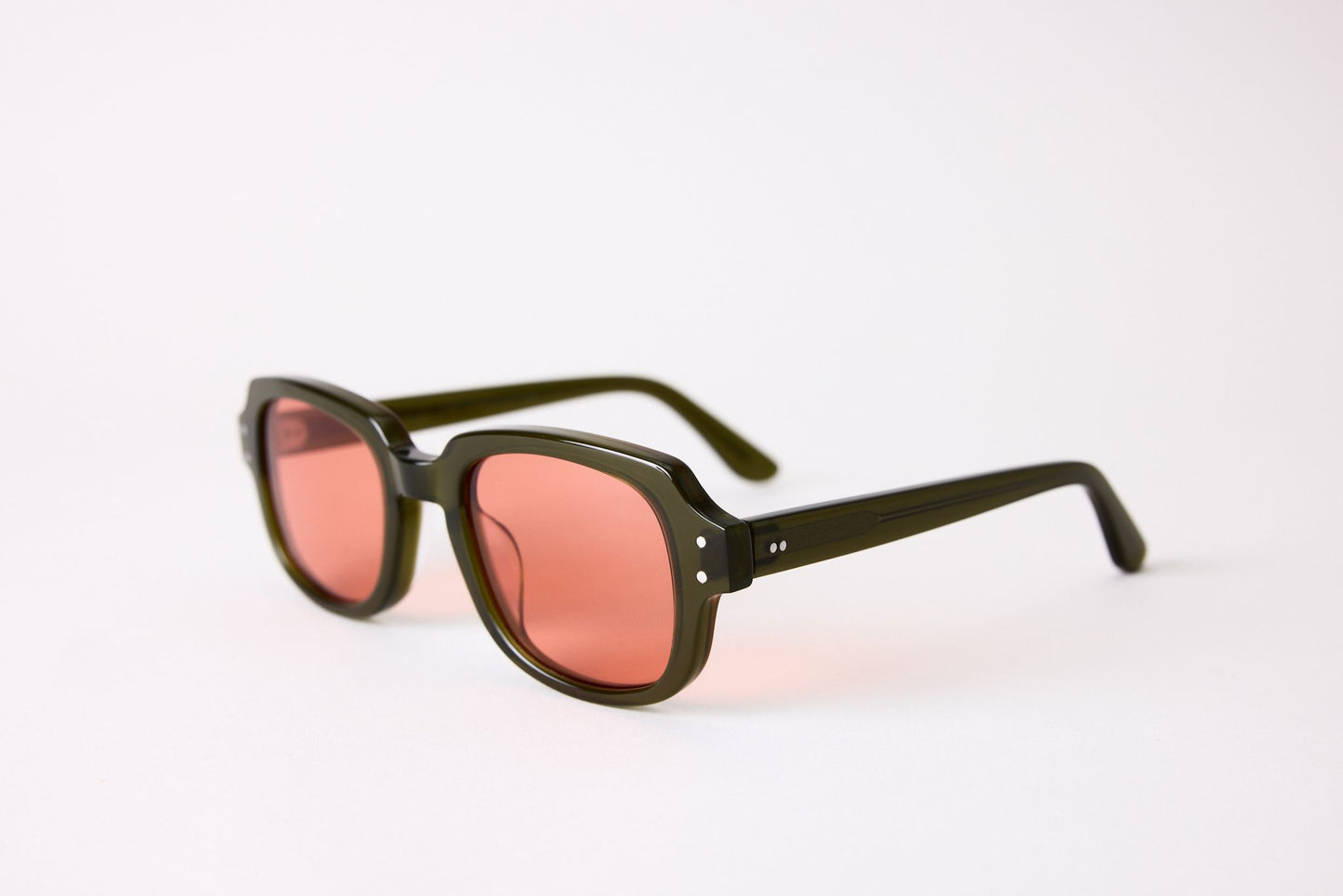 Small - NEW YORK EYERISH, "The Downings." Green Frame with Red Lenses