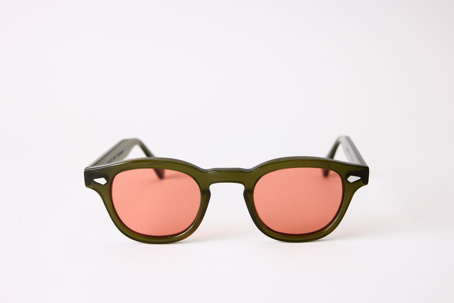 Small - NEW YORK EYERISH, Causeway. Green Frame with Red Lenses