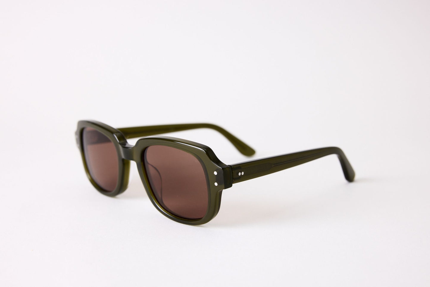 Small - NEW YORK EYERISH, "The Downings." Green Frame with Amber Lenses