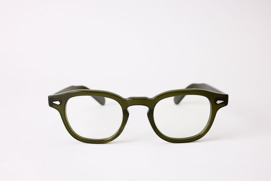 Large - NEW YORK EYERISH, Causeway. Rx Prescription Lenses with Olive Green Frames