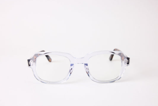 Small - NEW YORK EYERISH, "The Downings." Rx Prescription Lenses with Clear Frames and Dark Tortoise Temples