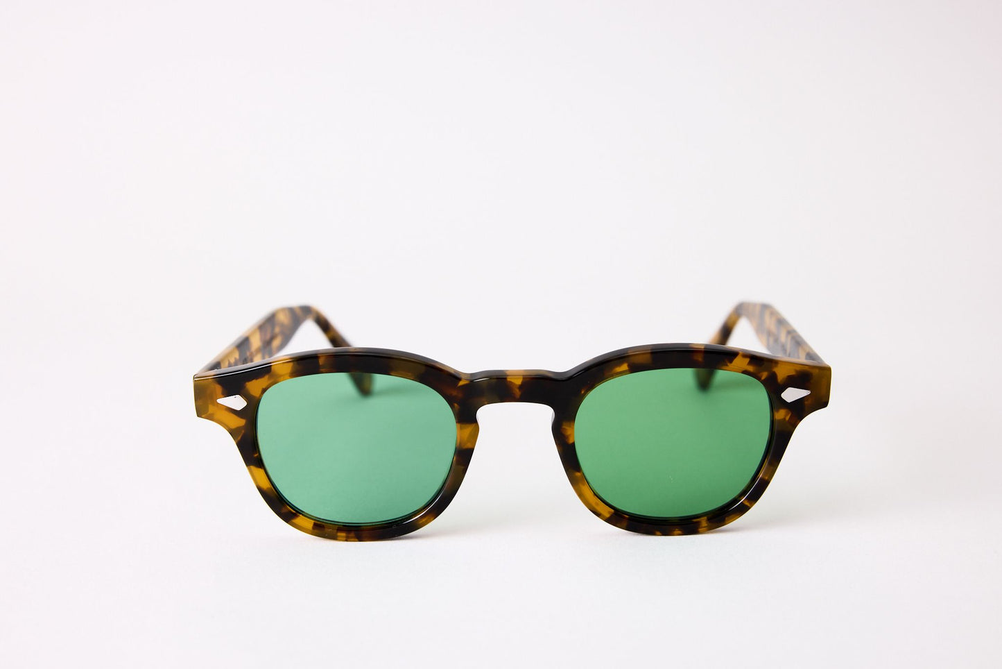 Small - NEW YORK EYERISH, Causeway. Light Tortoise Frame with Racing Green Lenses