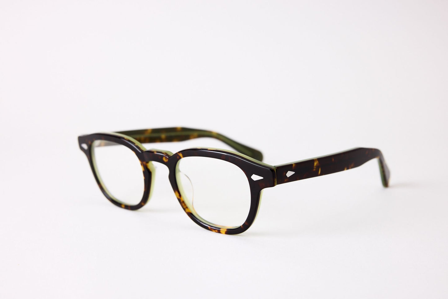 Large - NEW YORK EYERISH, Causeway. Rx Prescription Lenses with Tortoise/Green Frames