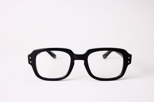 Large -NEW YORK EYERISH, "The Downings." Rx Prescription Lenses with Black Frames