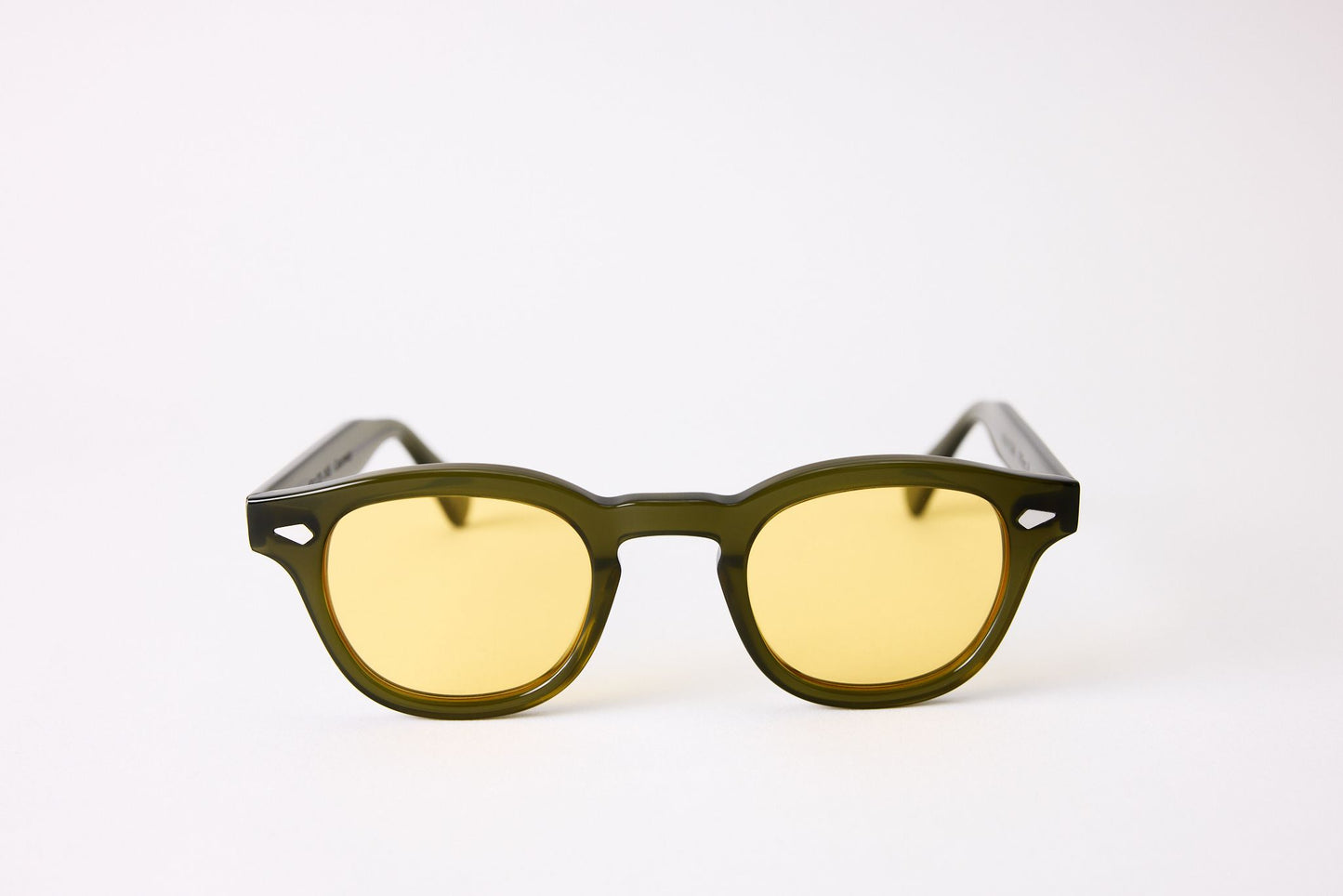 Small - NEW YORK EYERISH, Causeway. Green Frame with Yellow Lenses