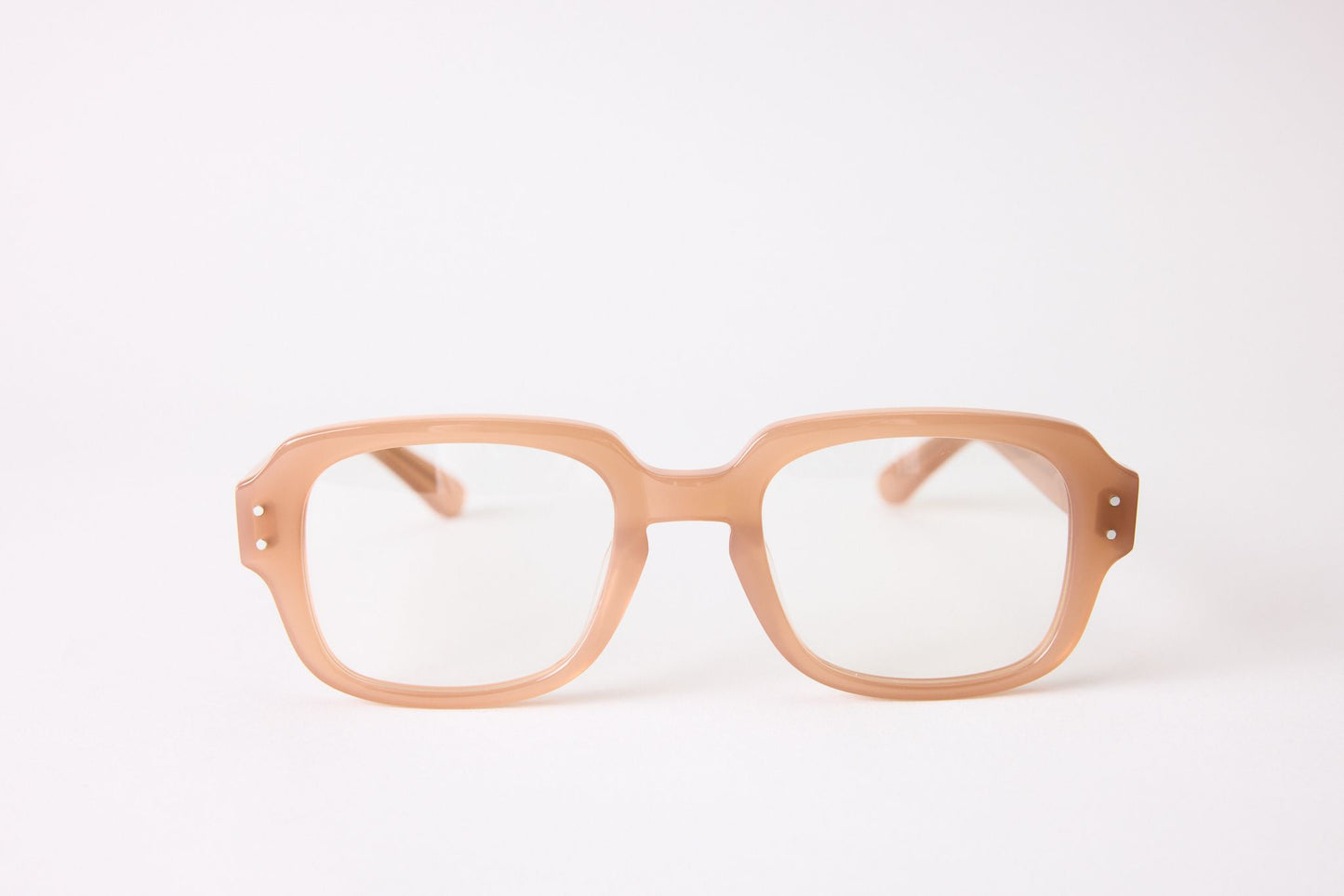 Large - NEW YORK EYERISH, "The Downings." Rx Prescription Lenses with Champagne Frames