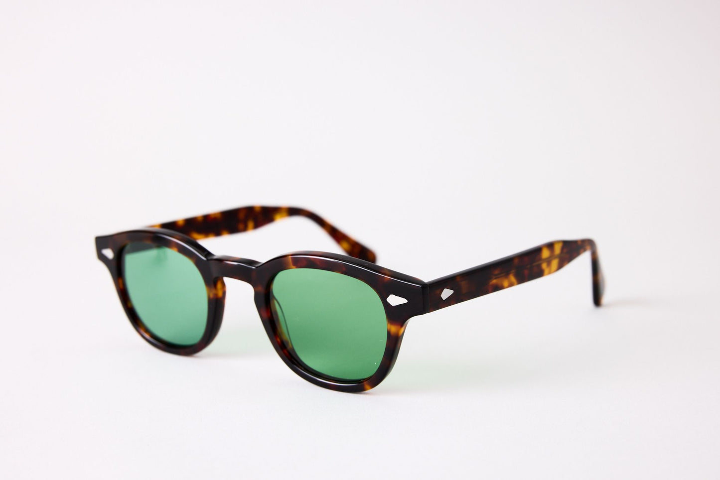 Small - NEW YORK EYERISH, Causeway. Dark Tortoise Frame with Racing Green Lenses