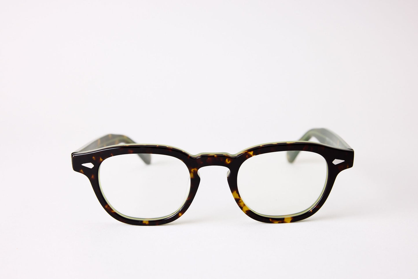 Large - NEW YORK EYERISH, Causeway. Rx Prescription Lenses with Tortoise/Green Frames
