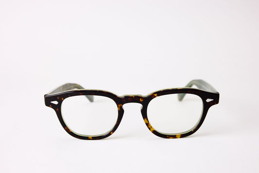 Large - NEW YORK EYERISH, Causeway. Rx Prescription Lenses with Tortoise/Green Frames