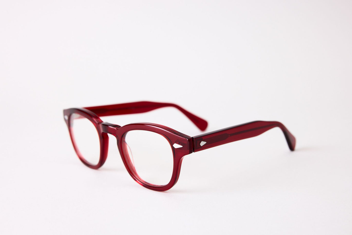 Small - NEW YORK EYERISH, Causeway. Rx Prescription Lenses with Red Frames