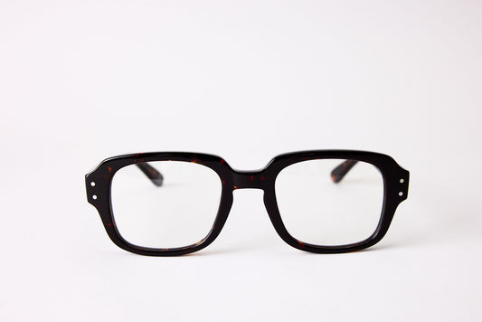 Large - NEW YORK EYERISH, "The Downings." Rx Prescription Lenses with Dark Brown Tortoise Shell Frames