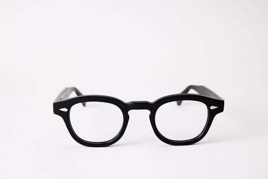 Small - NEW YORK EYERISH, Causeway. Rx Prescription Lenses with Polished Black Frames