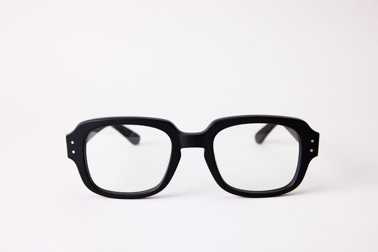 Large - NEW YORK EYERISH, "The Downings." Rx Prescription Lenses with Matte Black Frames