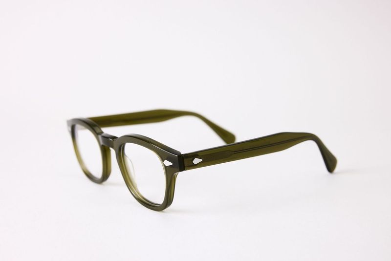 Small - NEW YORK EYERISH, Causeway. Rx Prescription Lenses with Olive Green Frames
