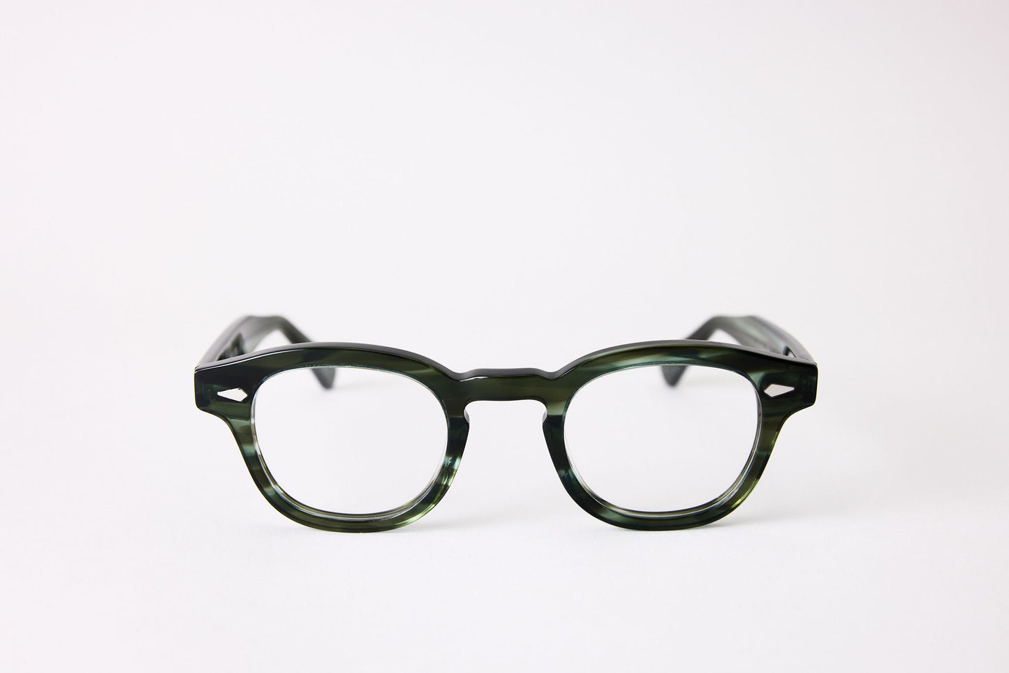 Small - NEW YORK EYERISH, Causeway. Rx Prescription Lenses with Green Tortoise Shell Frames