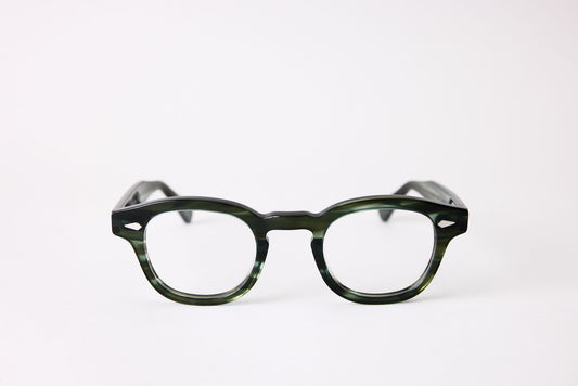 Small - NEW YORK EYERISH, Causeway. Rx Prescription Lenses with Green Tortoise Shell Frames