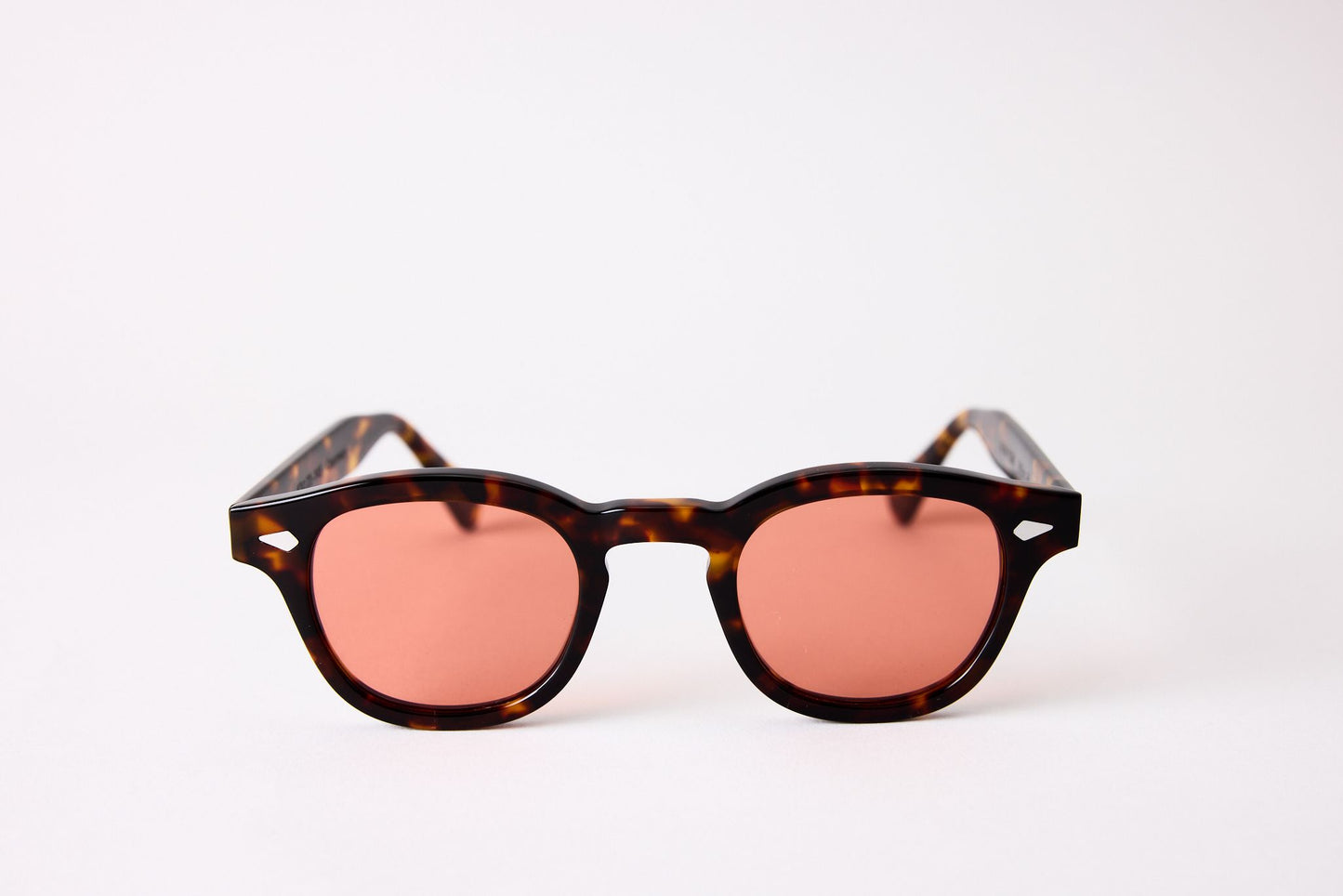 Small - NEW YORK EYERISH, Causeway. Dark Tortoise Frame with Red Lenses