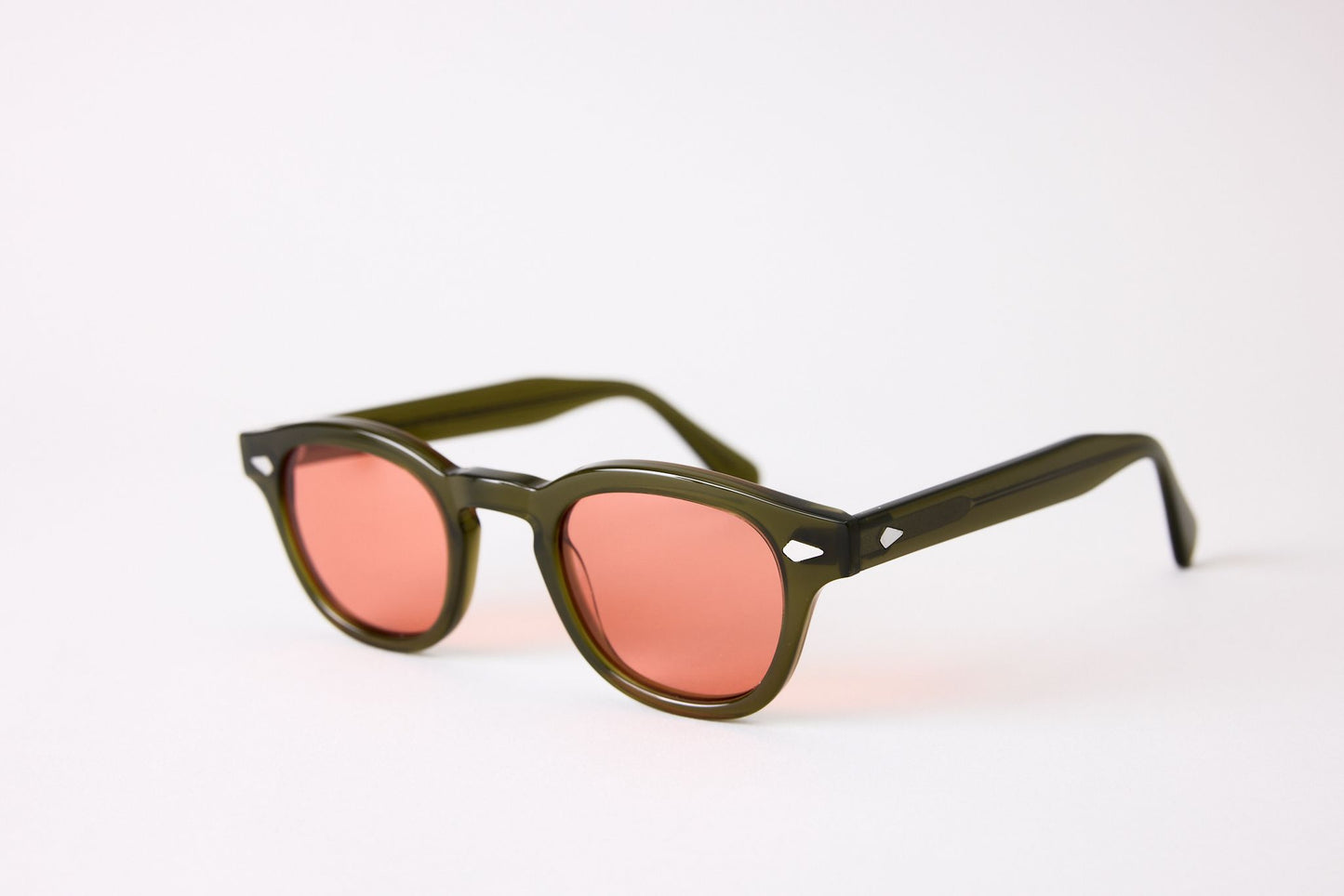 Small - NEW YORK EYERISH, Causeway. Green Frame with Red Lenses