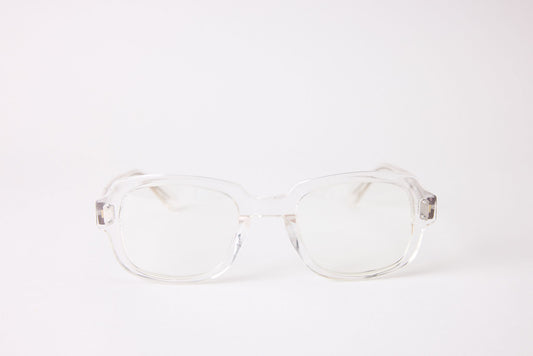 Small - NEW YORK EYERISH, "The Downings." Rx Prescription Lenses with Clear Frames