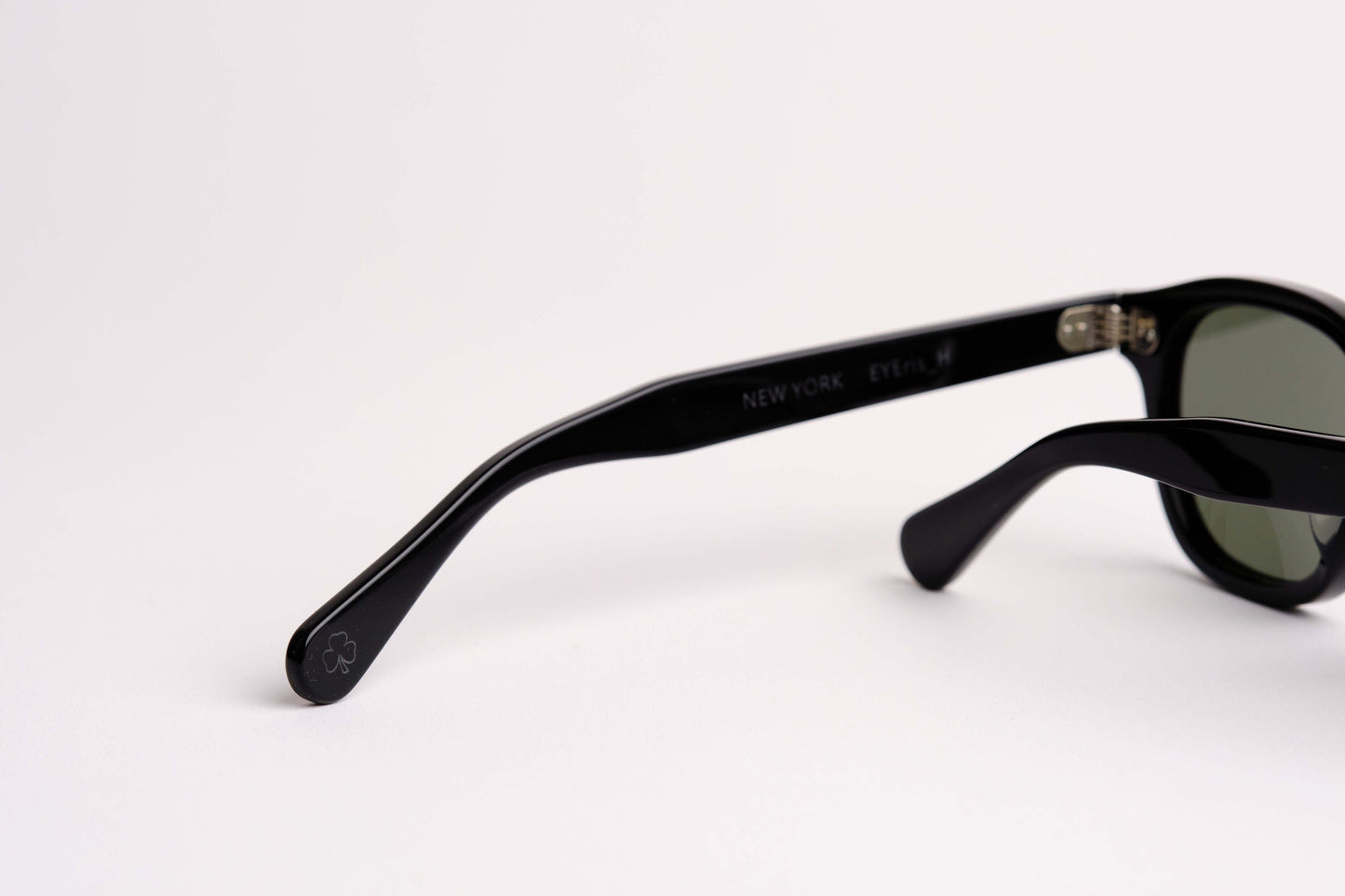 Small - NEW YORK EYERISH, Causeway. Black Frame with Green G24 Lenses