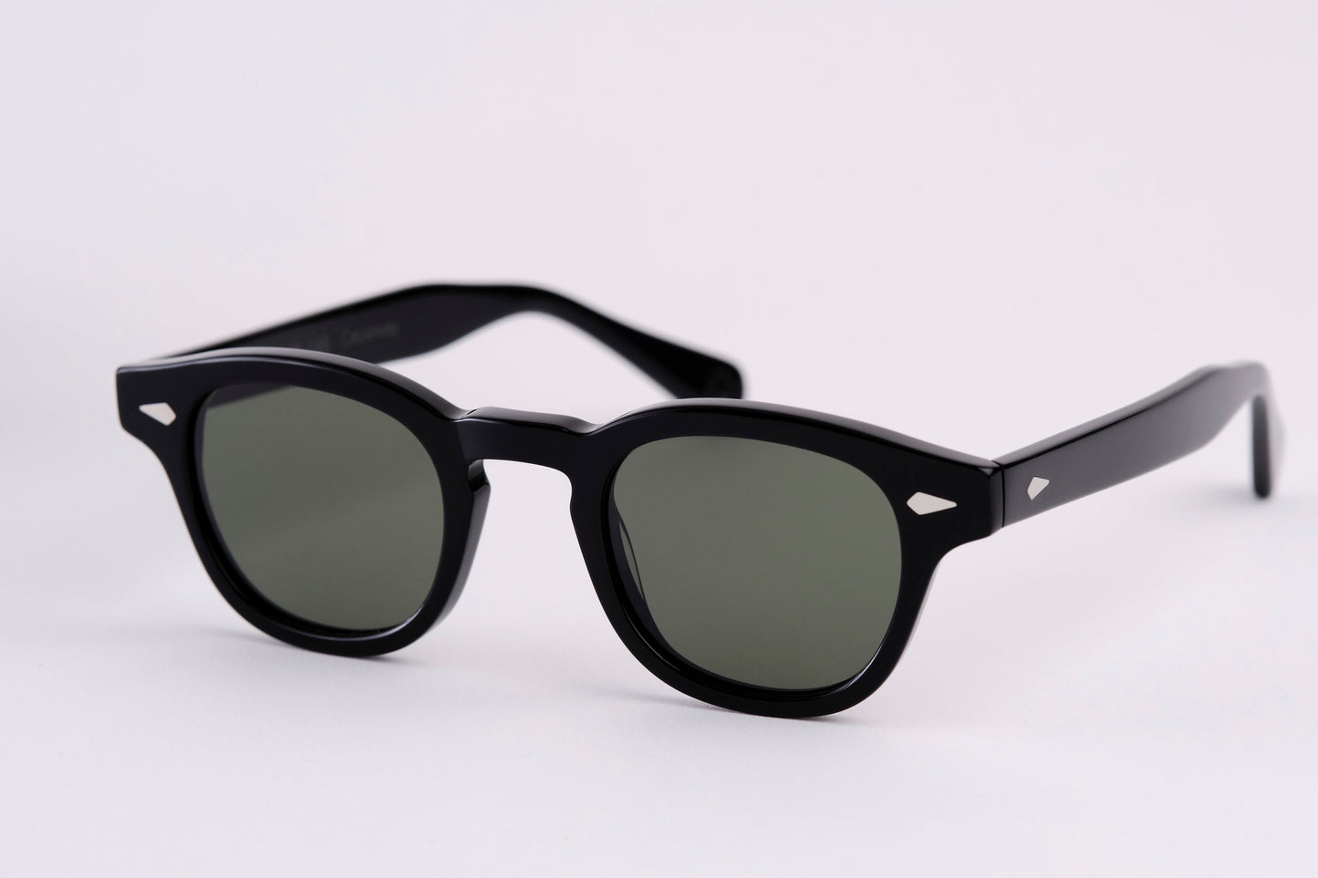 Large - NEW YORK EYERISH, Causeway. Black Frame with Green G24 Lenses