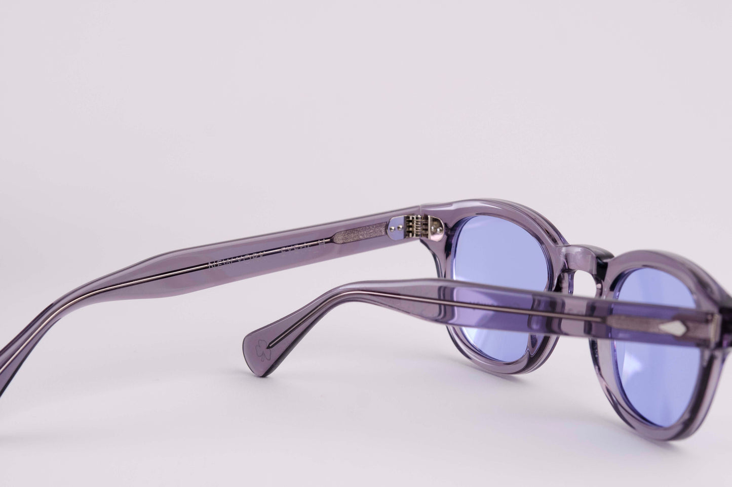 Small - NEW YORK EYERISH, Causeway. Grey Frame with Blue Lenses