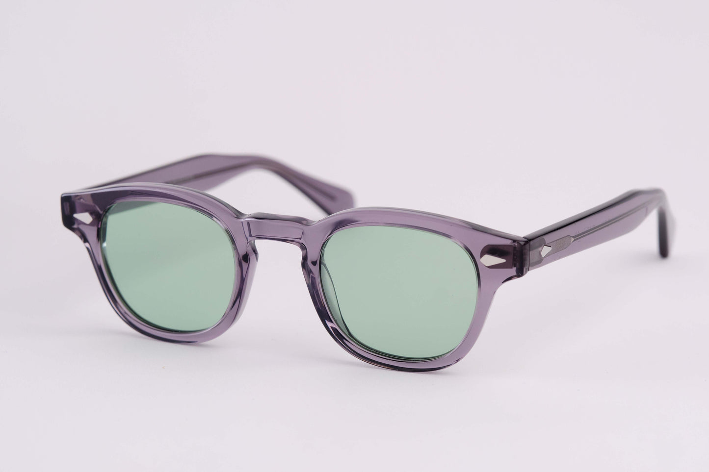 Large - NEW YORK EYERISH, Causeway. Grey Frame with Light Green Lenses