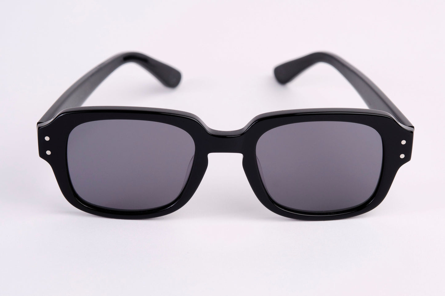 Large - NEW YORK EYERISH "The Downings" Black Shell Frame with Grey Lenses