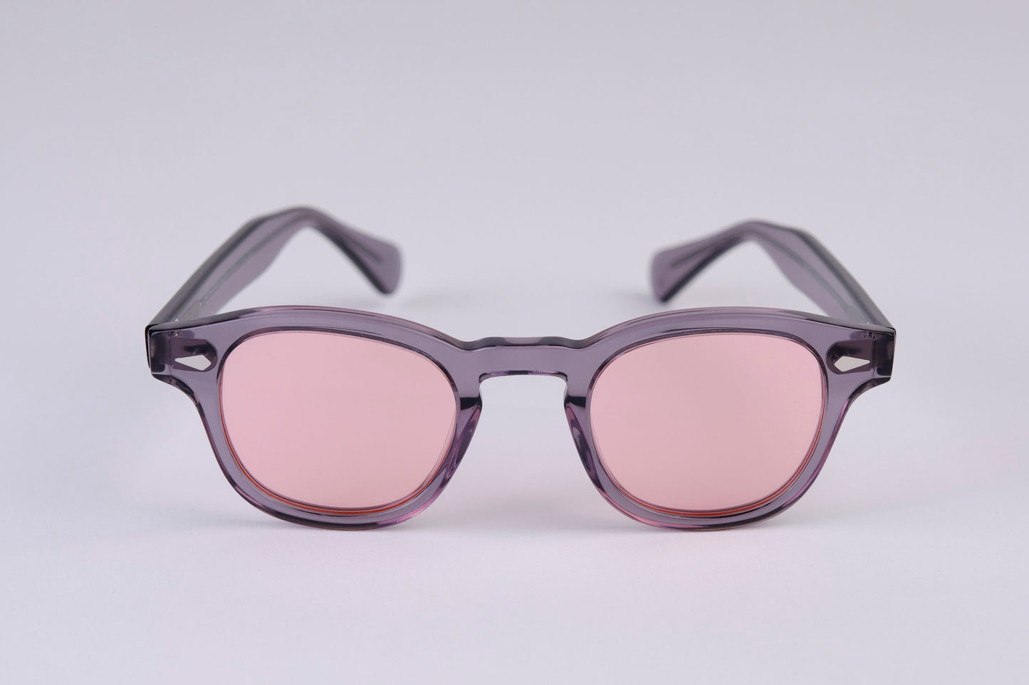 Small - NEW YORK EYERISH, Causeway. Grey Frame with Pink Lenses