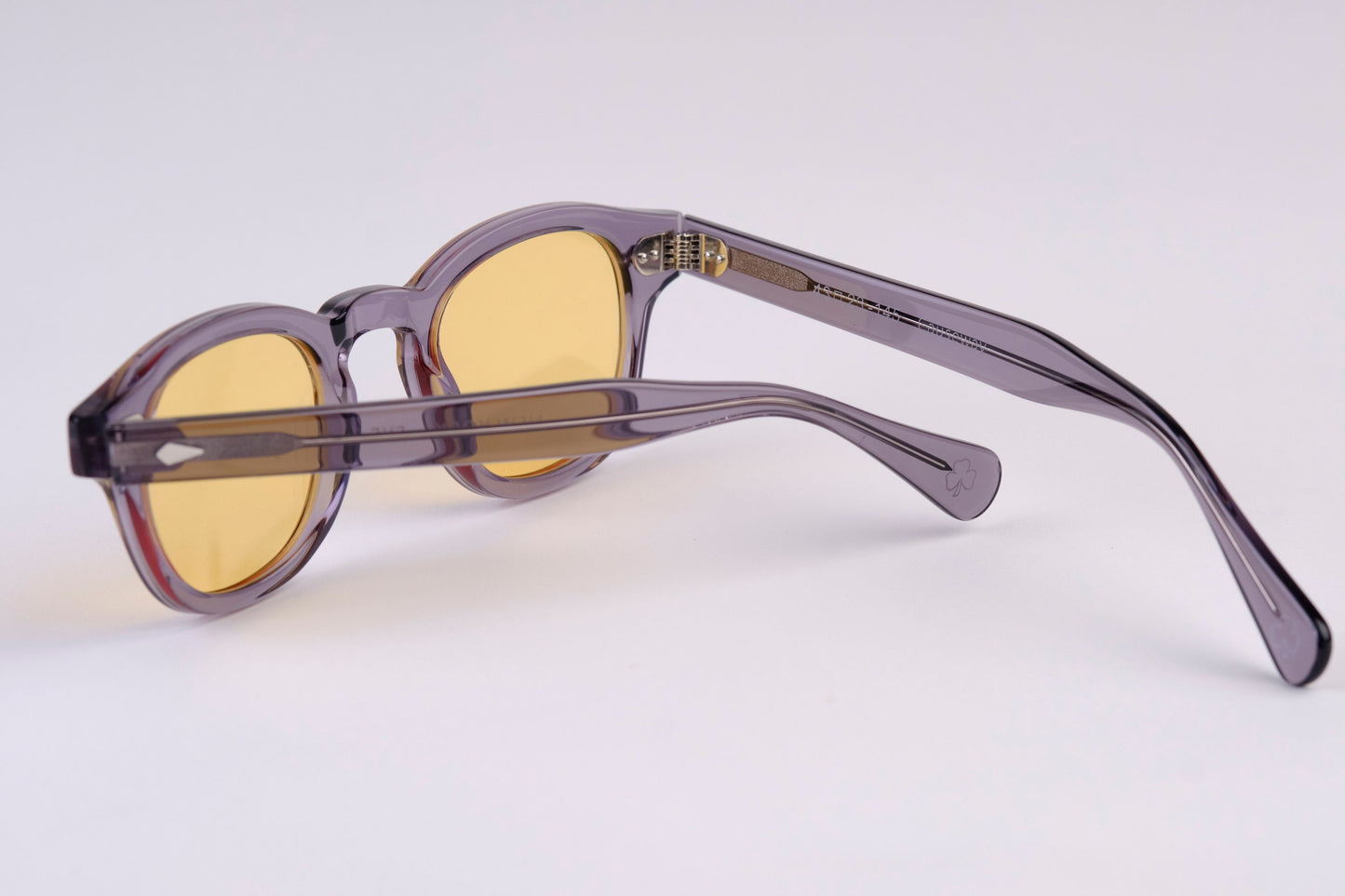 Small - NEW YORK EYERISH, Causeway. Grey Frame with Orange Lenses