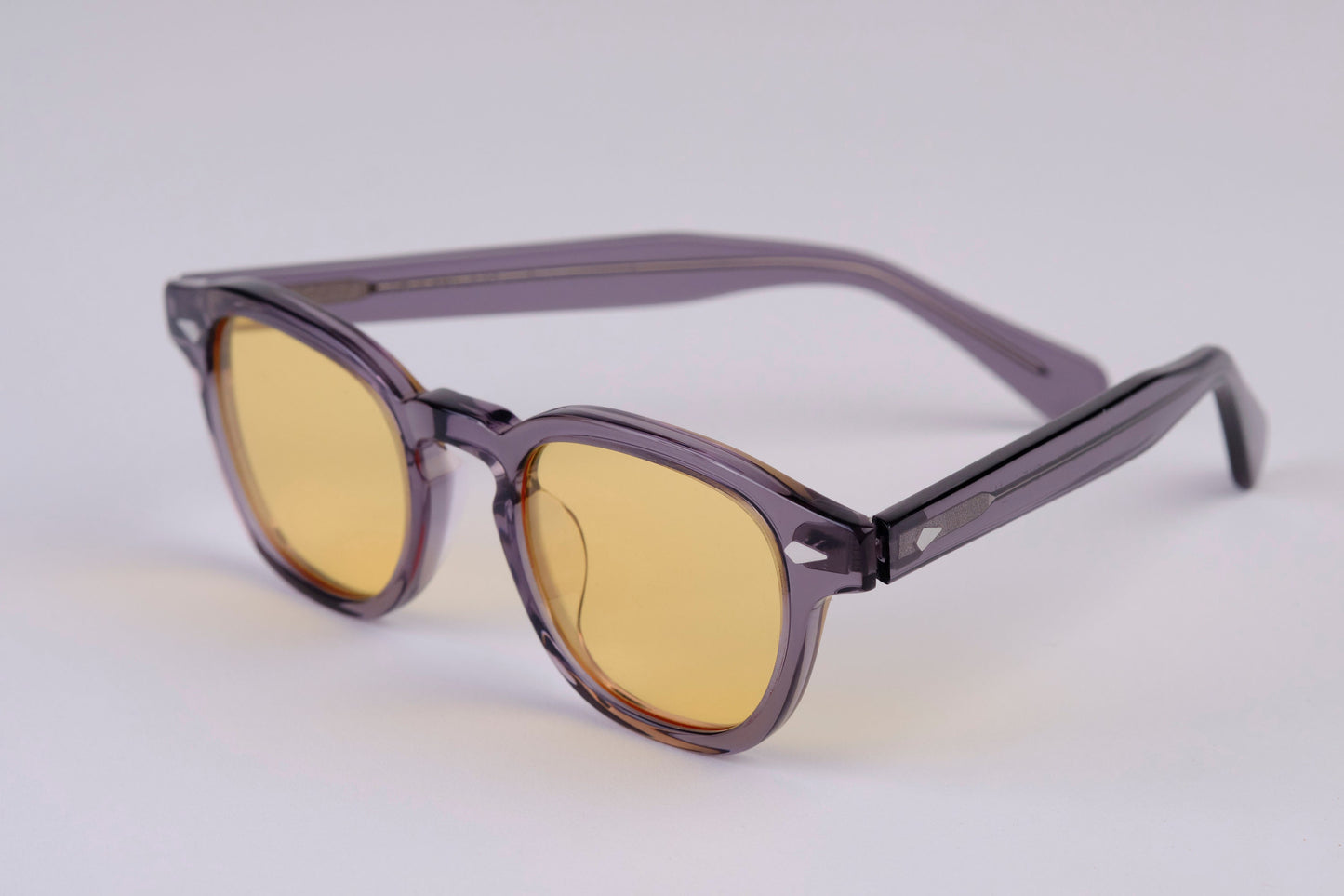 Large - NEW YORK EYERISH, Causeway. Grey Frame with Orange Lenses